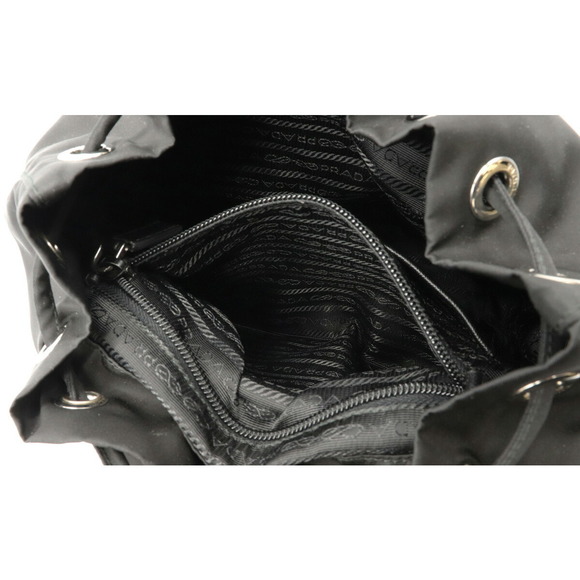 Prada Mini Backpack Nylon Leather Nero Black - Picture 7 of 9